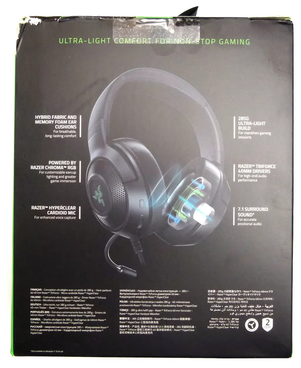 Ultralight PC Gaming Headset - Razer Kraken V3 X